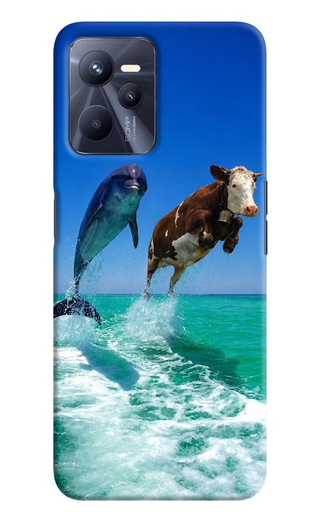 Dolphin vs Cow Realme C35 Hard Case Back Cover by Casekaro