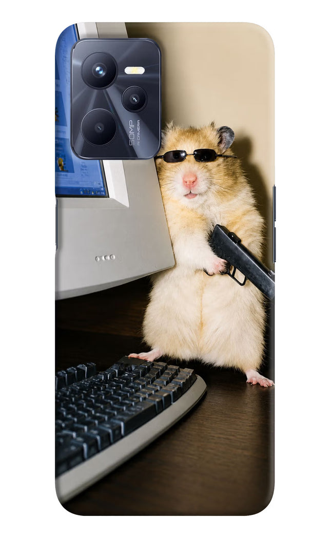 Hacker Hamster Realme C35 Hard Case Back Cover by Casekaro
