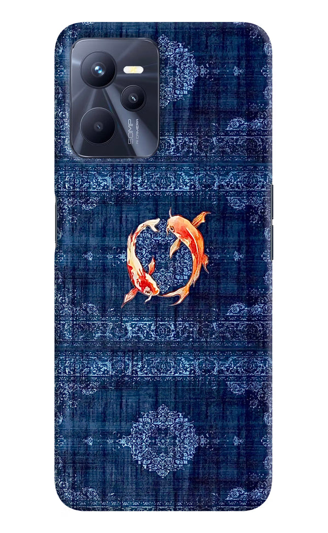Koi Blue Realme C35 Hard Case Back Cover by Casekaro