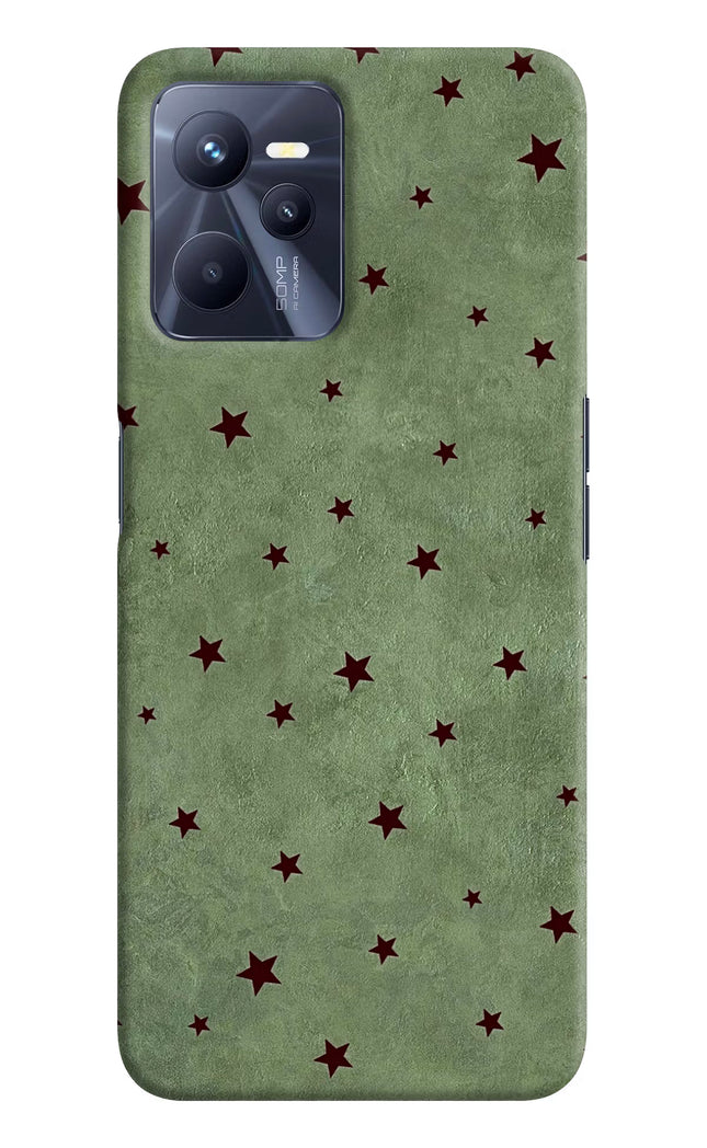 Green Stars Realme C35 Hard Case Back Cover by Casekaro