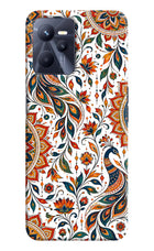 White Mayura Realme C35 Hard Case Back Cover by Casekaro