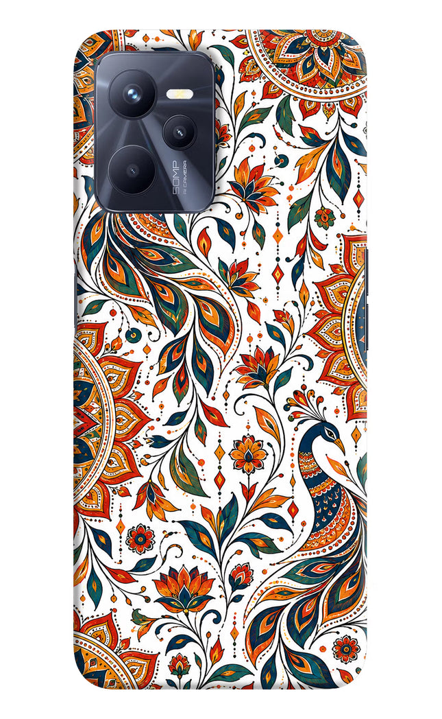 White Mayura Realme C35 Hard Case Back Cover by Casekaro