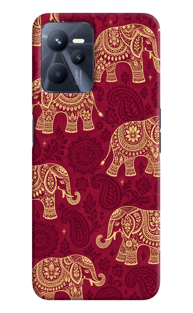 Maroon Elephant Realme C35 Hard Case Back Cover by Casekaro