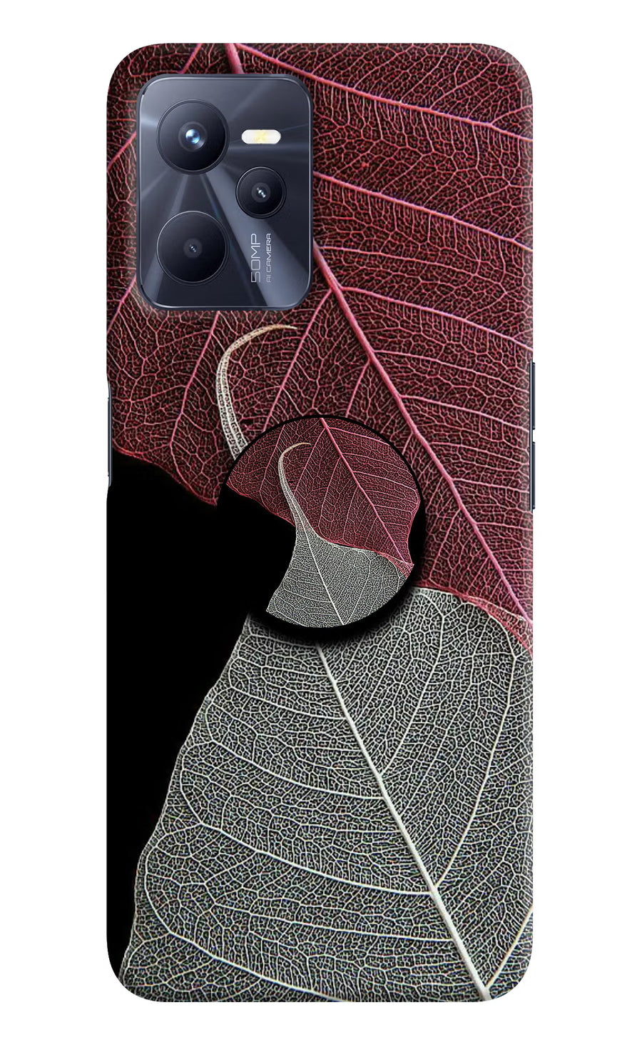 Leaf Pattern Realme C35 Pop Case, Hard case