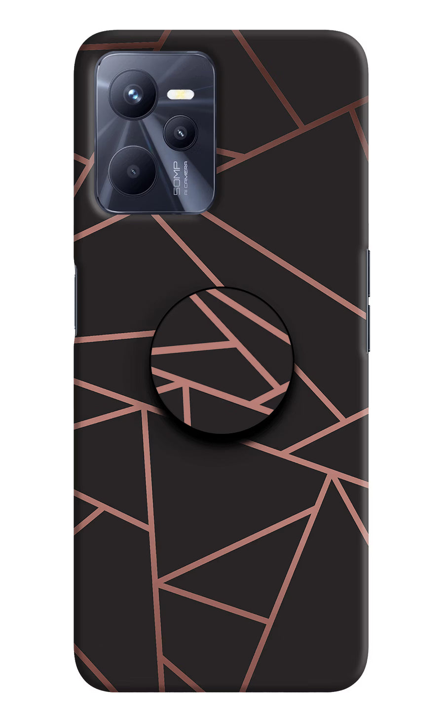 Geometric Pattern Realme C35 Pop Case, Hard case