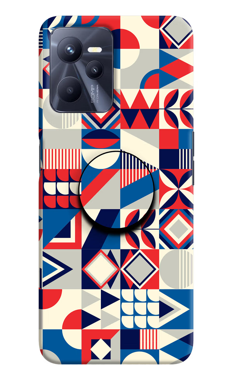 Colorful Pattern Realme C35 Pop Case, Hard case
