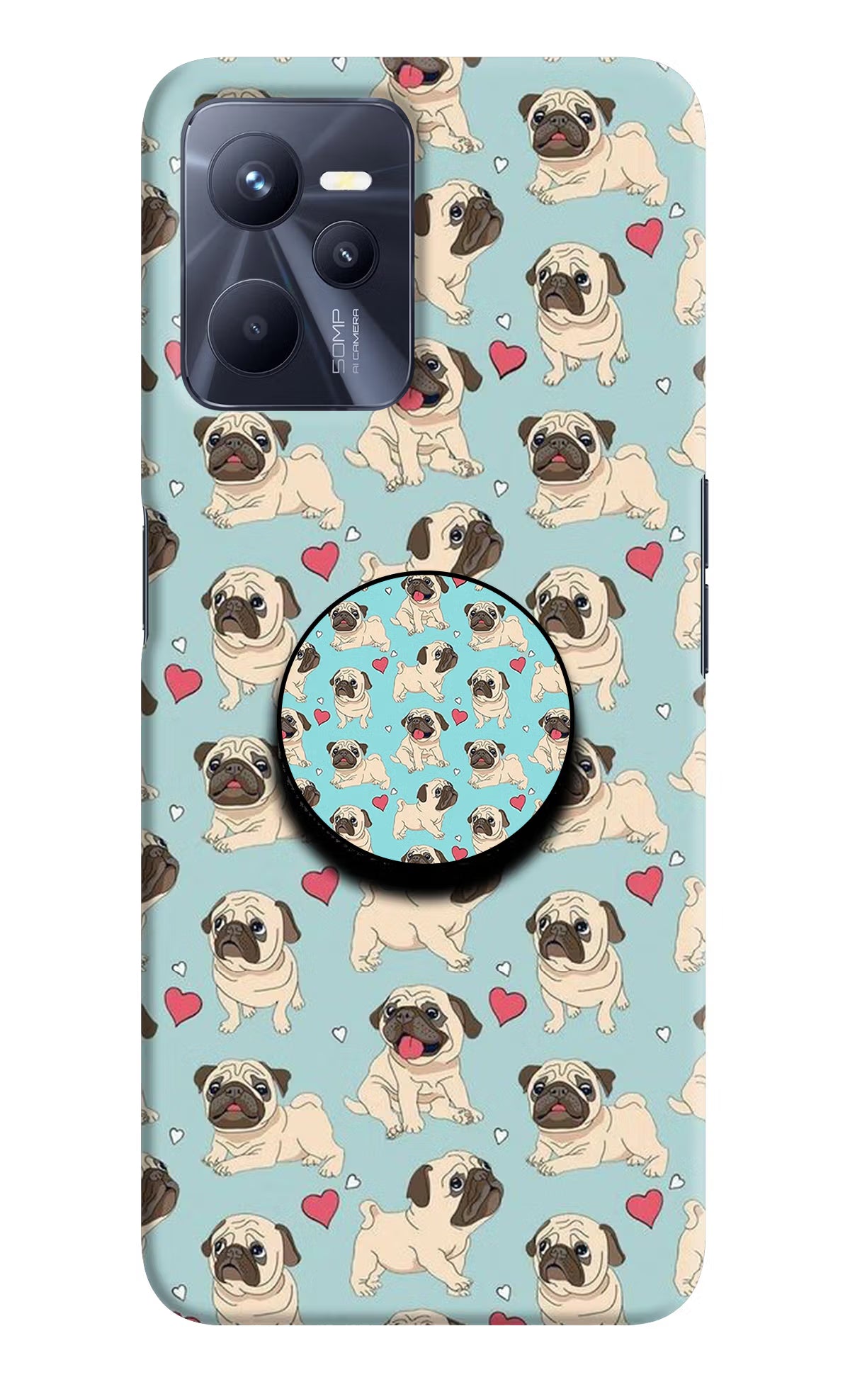Pug Dog Realme C35 Pop Case by Casekaro