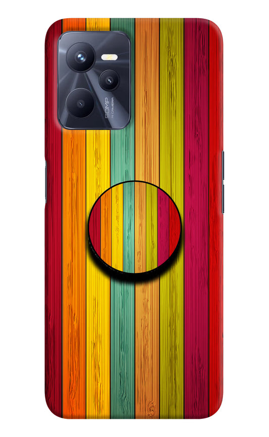 Multicolor Wooden Realme C35 Pop Case by Casekaro