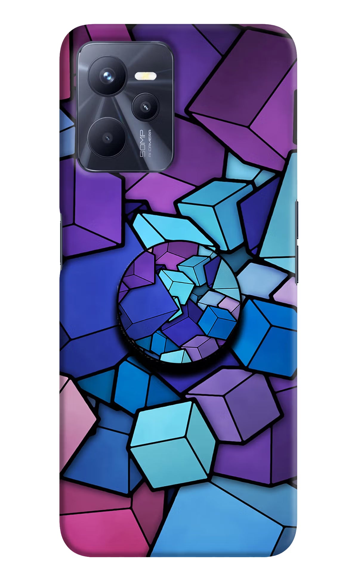 Cubic Abstract Realme C35 Pop Case by Casekaro