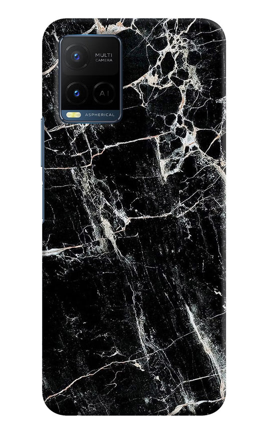 Black Marble Texture Vivo Y33T Hard Case Back Cover by Casekaro