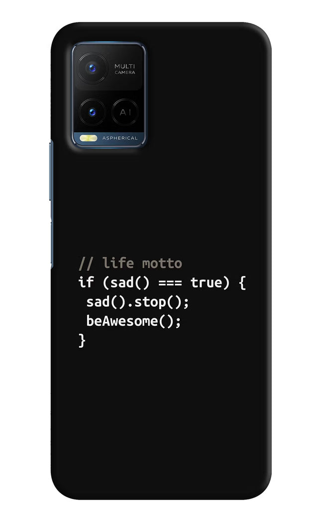 Life Motto Code Vivo Y33T Hard Case Back Cover by Casekaro