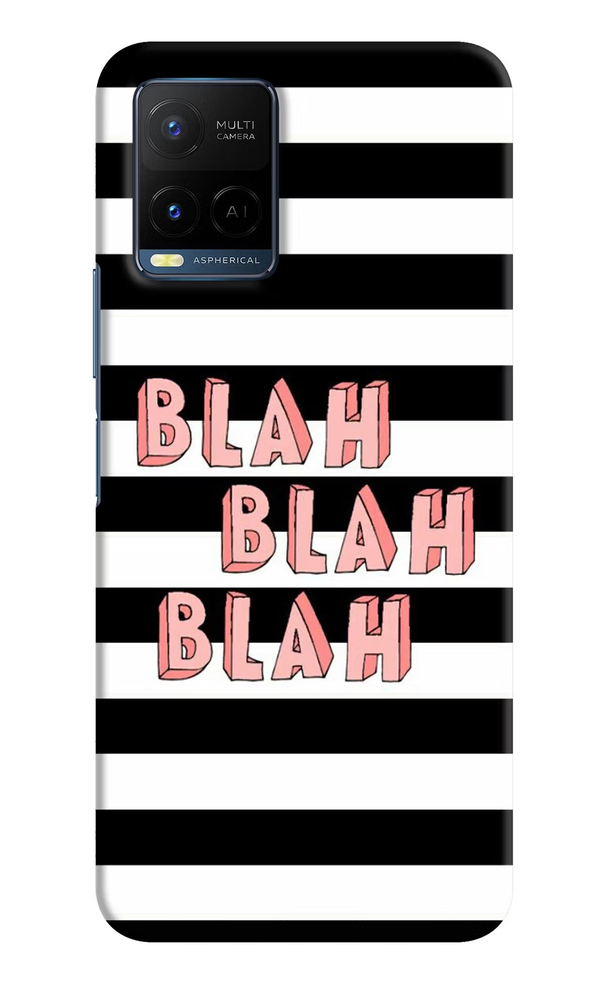 Blah Blah Blah Vivo Y33T Hard Case Back Cover by Casekaro
