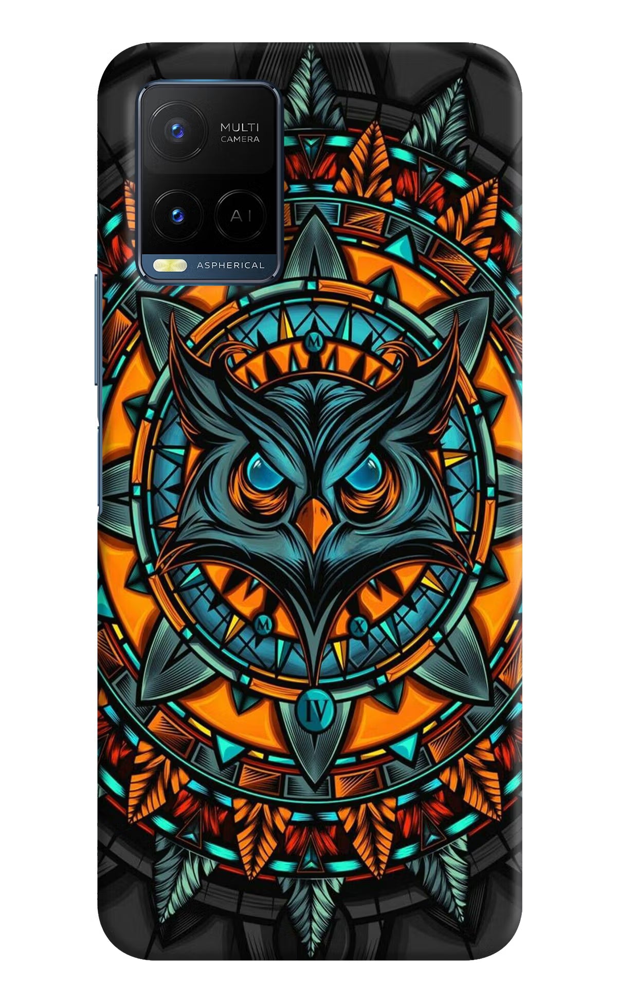 Angry Owl Art Vivo Y33T Hard Case Back Cover by Casekaro