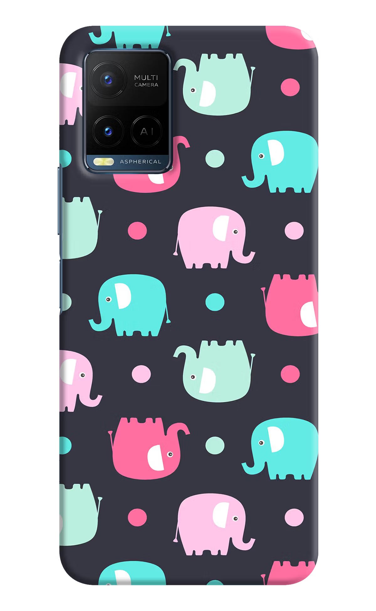Elephants Vivo Y33T Hard Case Back Cover by Casekaro