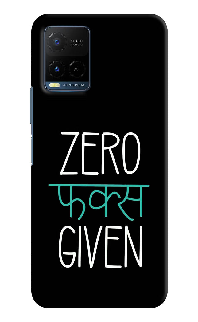 Zero Fucks Given Vivo Y33T Hard Case Back Cover by Casekaro
