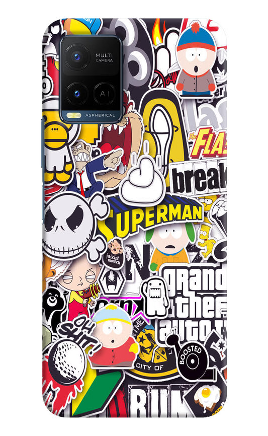 Sticker Bomb Vivo Y33T Hard Case Back Cover by Casekaro