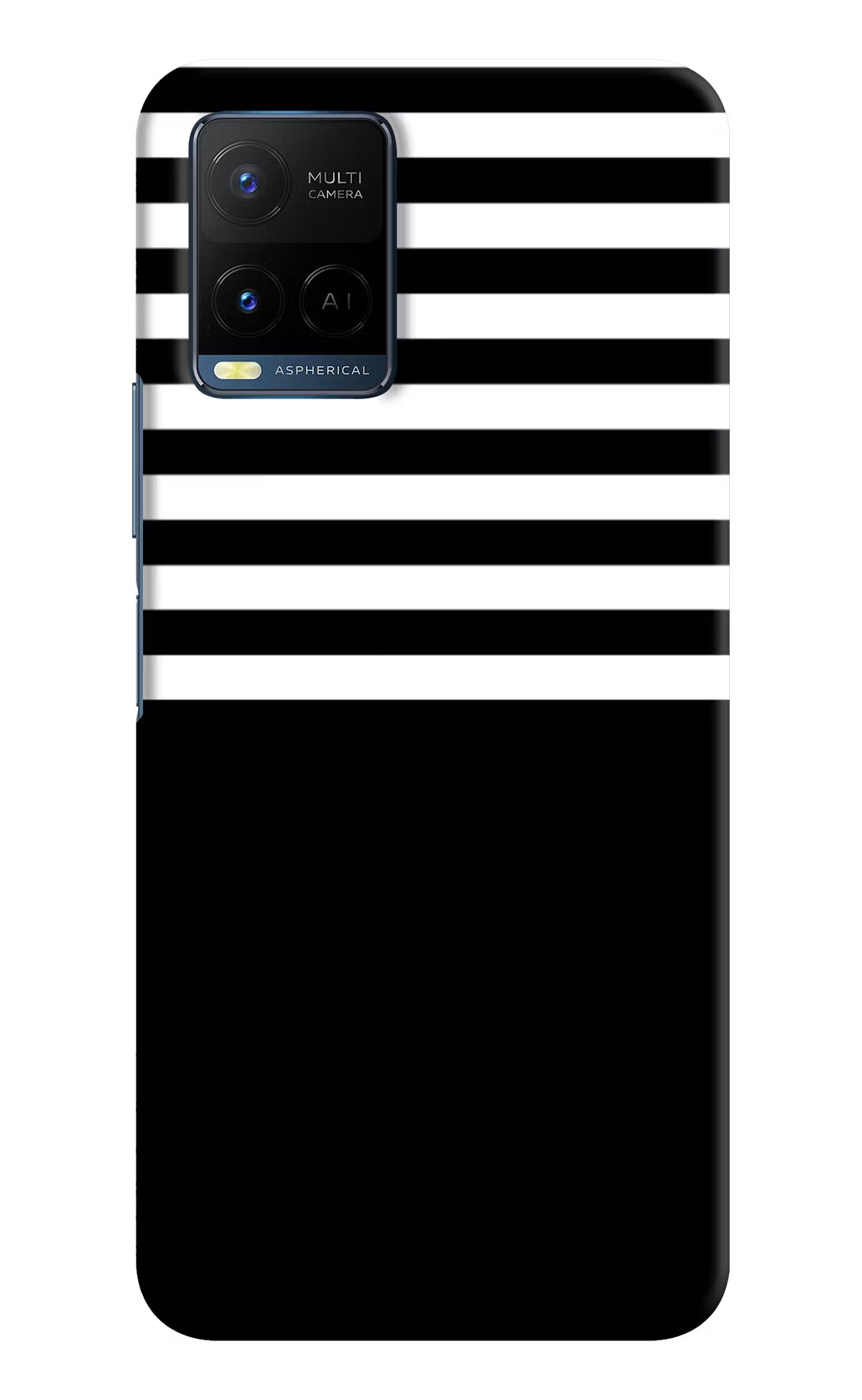 Black and White Print Vivo Y33T Hard Case Back Cover by Casekaro