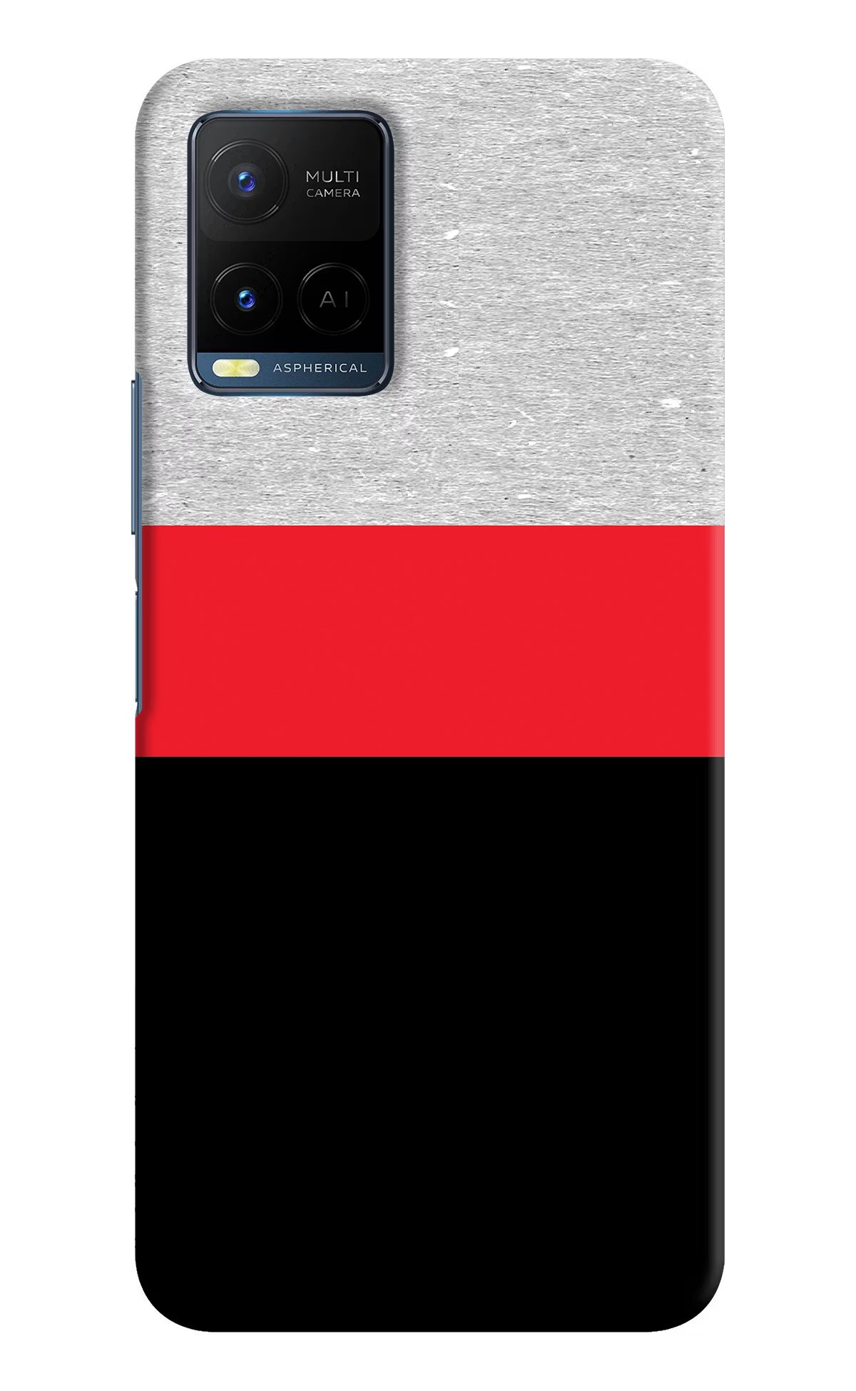 Tri Color Pattern Vivo Y33T Hard Case Back Cover by Casekaro