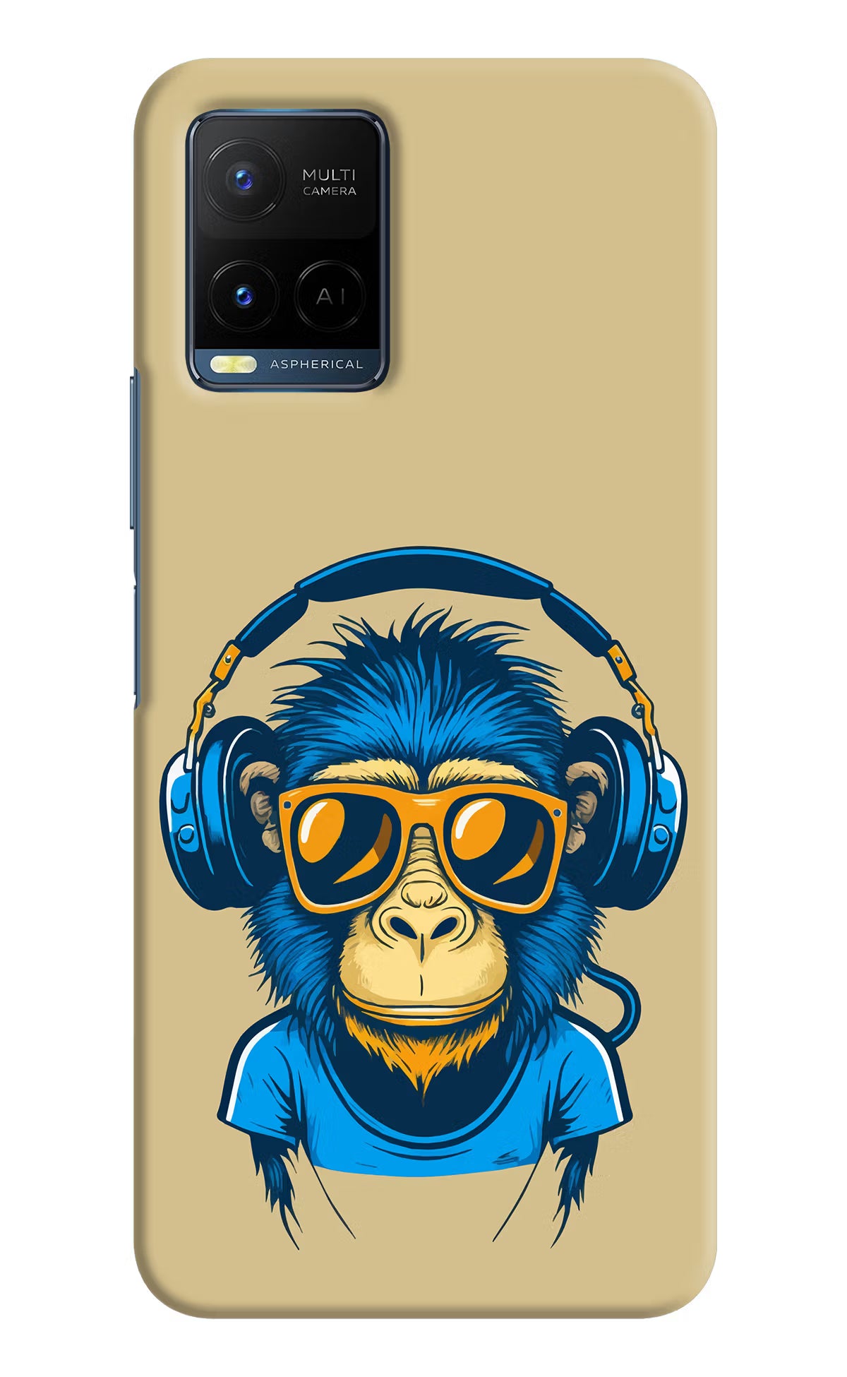 Monkey Headphone Vivo Y33T Hard Case Back Cover by Casekaro