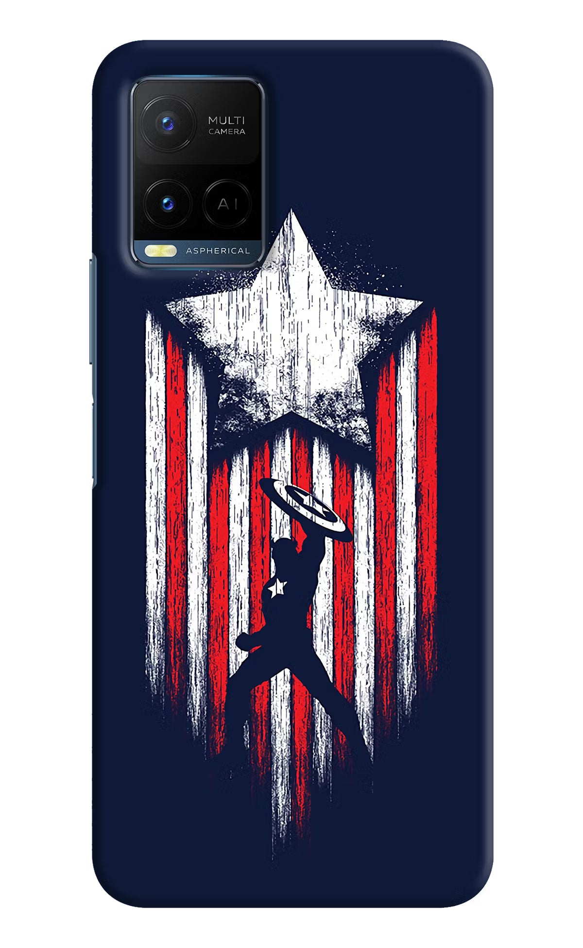 Captain America Marvel Art Vivo Y33T Hard Case Back Cover by Casekaro