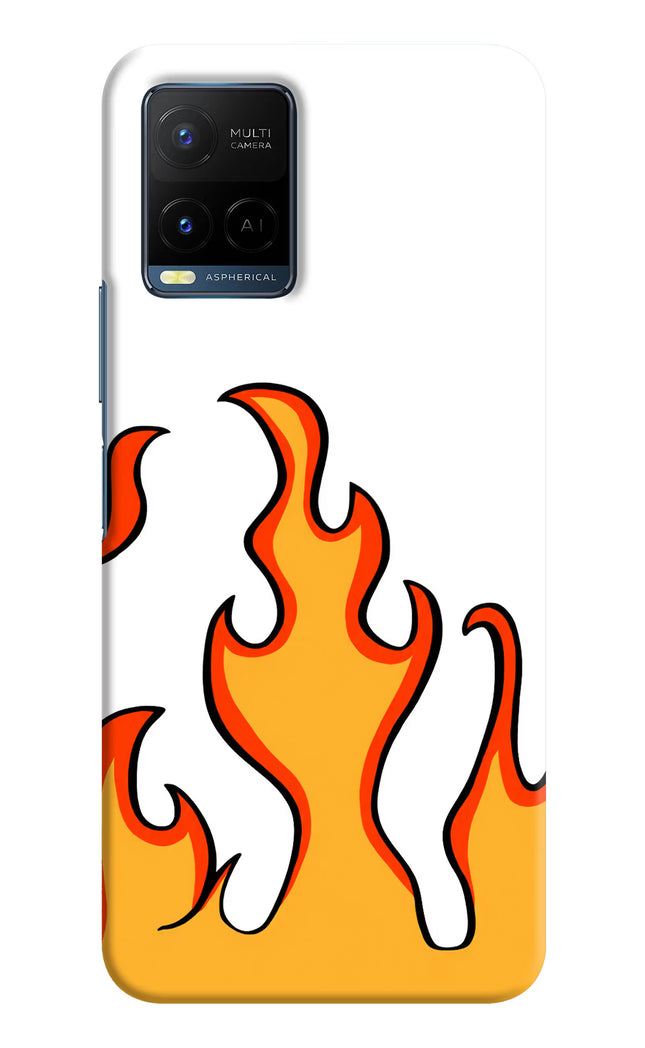 Fired Up – White Vivo Y33T Hard Case Back Cover by Casekaro