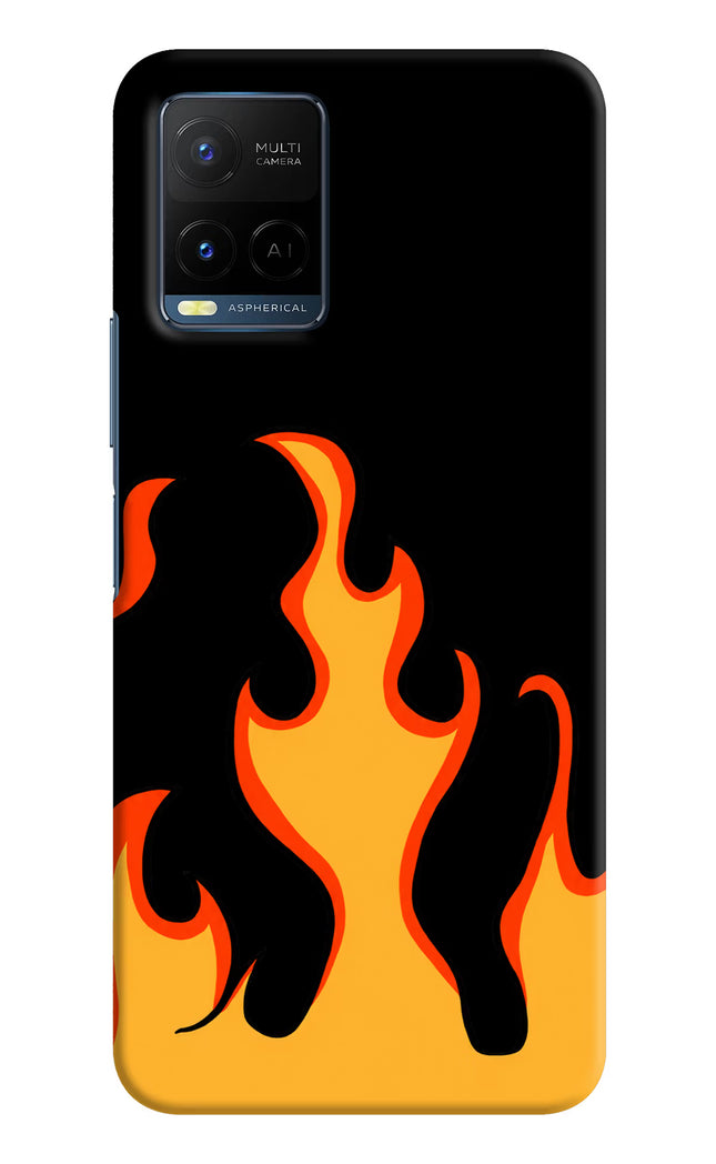 Fired Up – Black Vivo Y33T Hard Case Back Cover by Casekaro