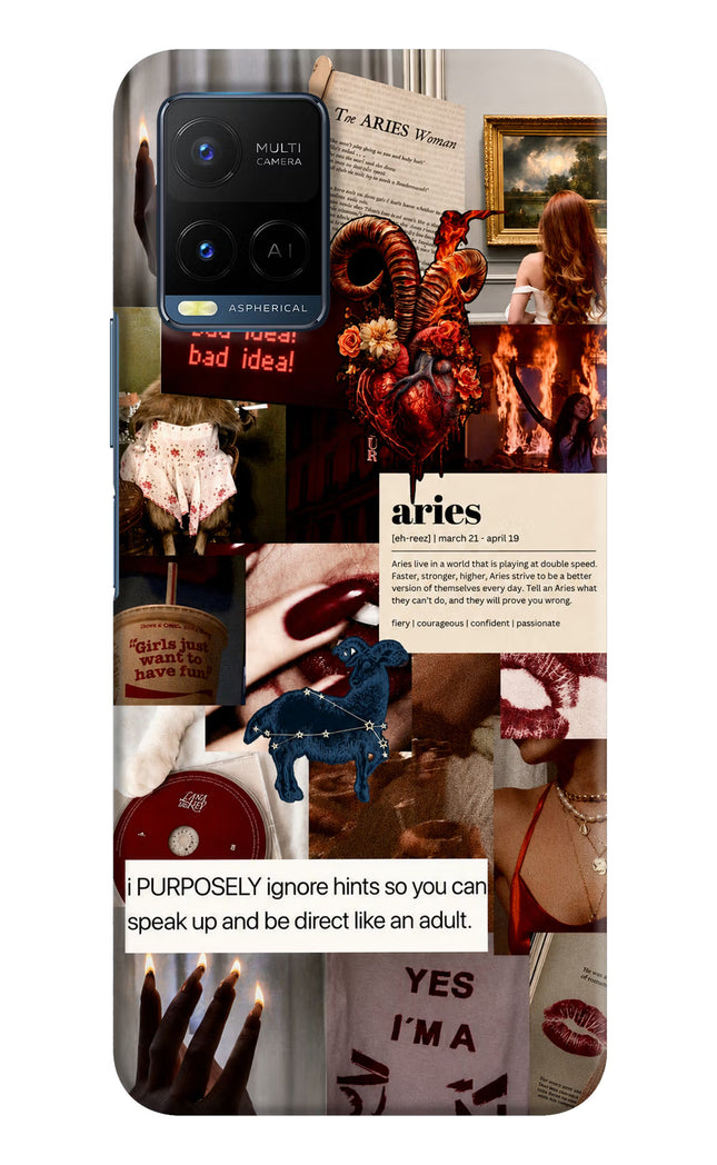 Zodiac Aries Vivo Y33T Hard Case Back Cover by Casekaro