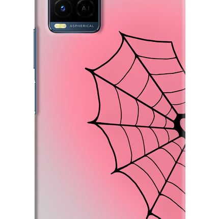 Pink Web Vivo Y33T Hard Case Back Cover by Casekaro