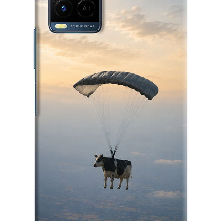 Skydiving Cow Vivo Y33T Hard Case Back Cover by Casekaro