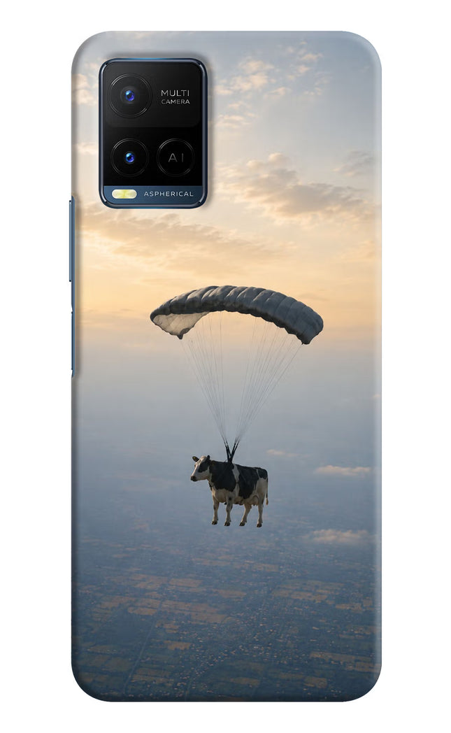 Skydiving Cow Vivo Y33T Hard Case Back Cover by Casekaro