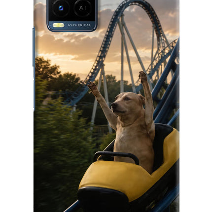 Rollercoaster Dog Vivo Y33T Hard Case Back Cover by Casekaro