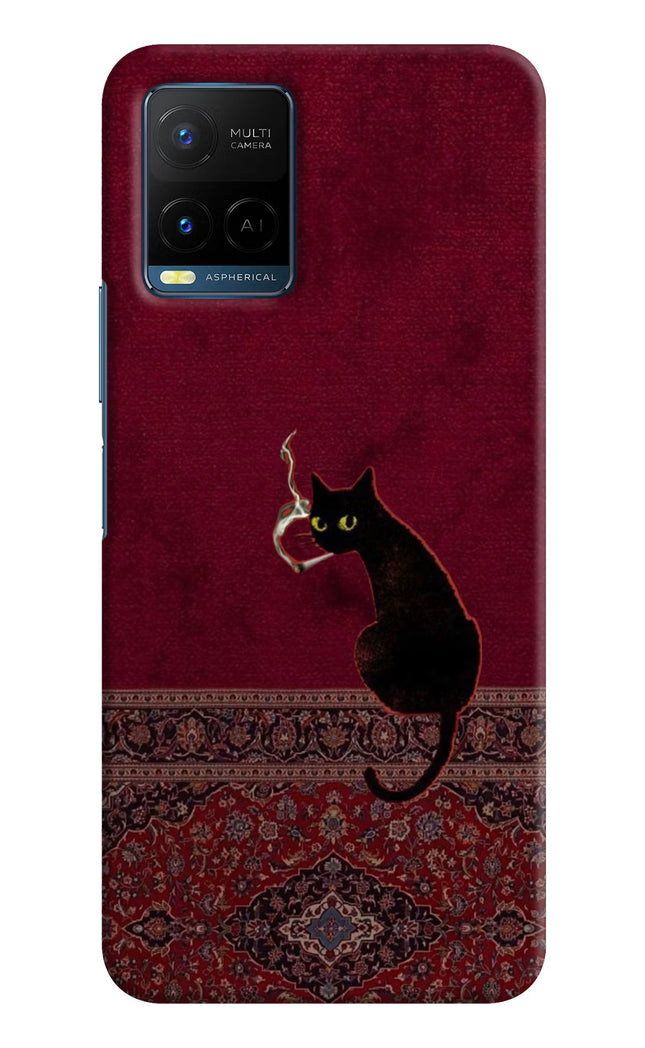 Midnight Cat Vivo Y33T Hard Case Back Cover by Casekaro