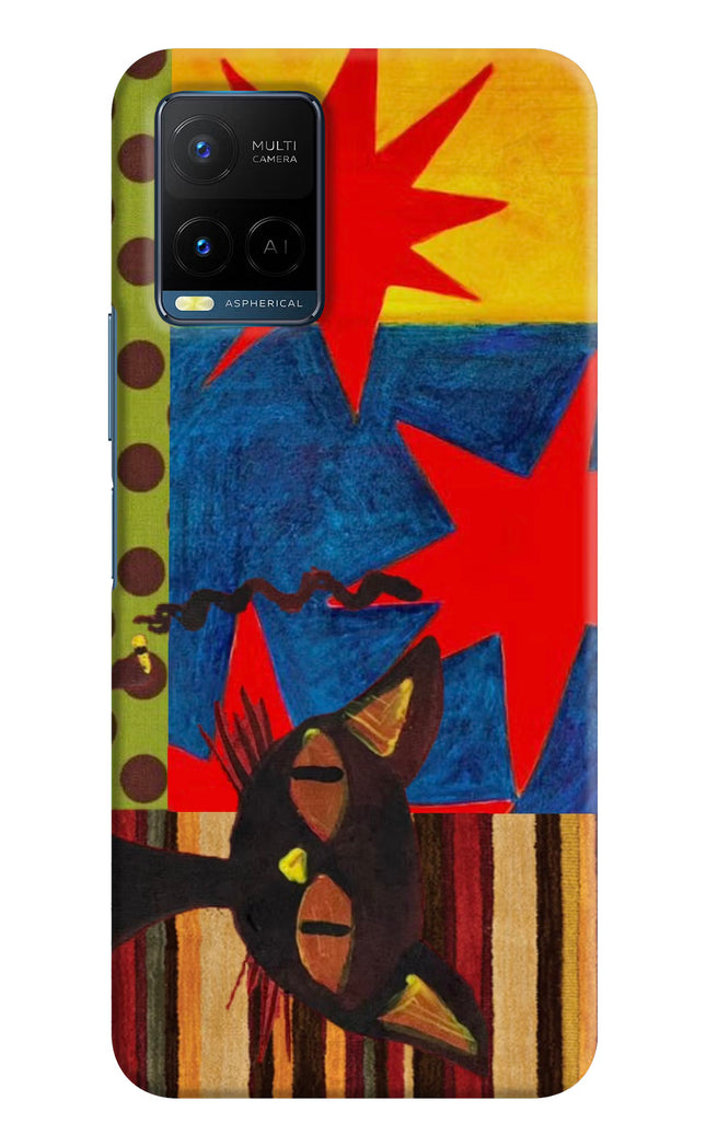 Pop Cat Vivo Y33T Hard Case Back Cover by Casekaro