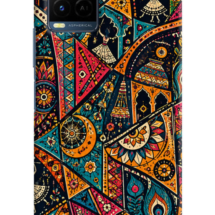 Folk Print Vivo Y33T Hard Case Back Cover by Casekaro
