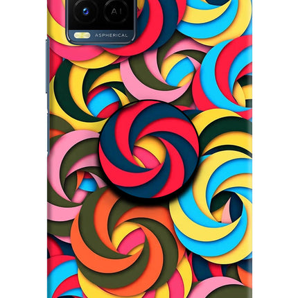 Spiral Pattern Vivo Y33T Pop Case by Casekaro