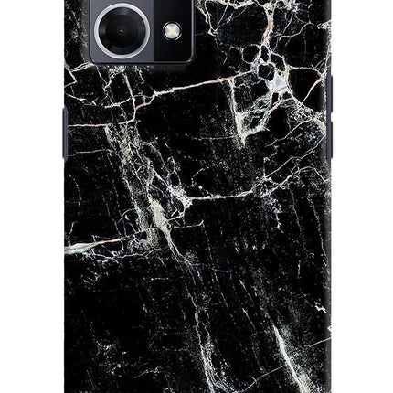 Black Marble Texture Oppo F21 Pro 4G Hard Case Back Cover by Casekaro