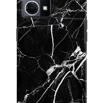 Black Marble Pattern Oppo F21 Pro 4G Hard Case Back Cover by Casekaro