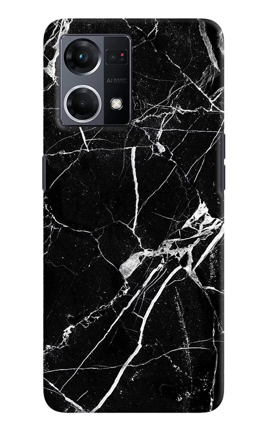 Black Marble Pattern Oppo F21 Pro 4G Hard Case Back Cover by Casekaro