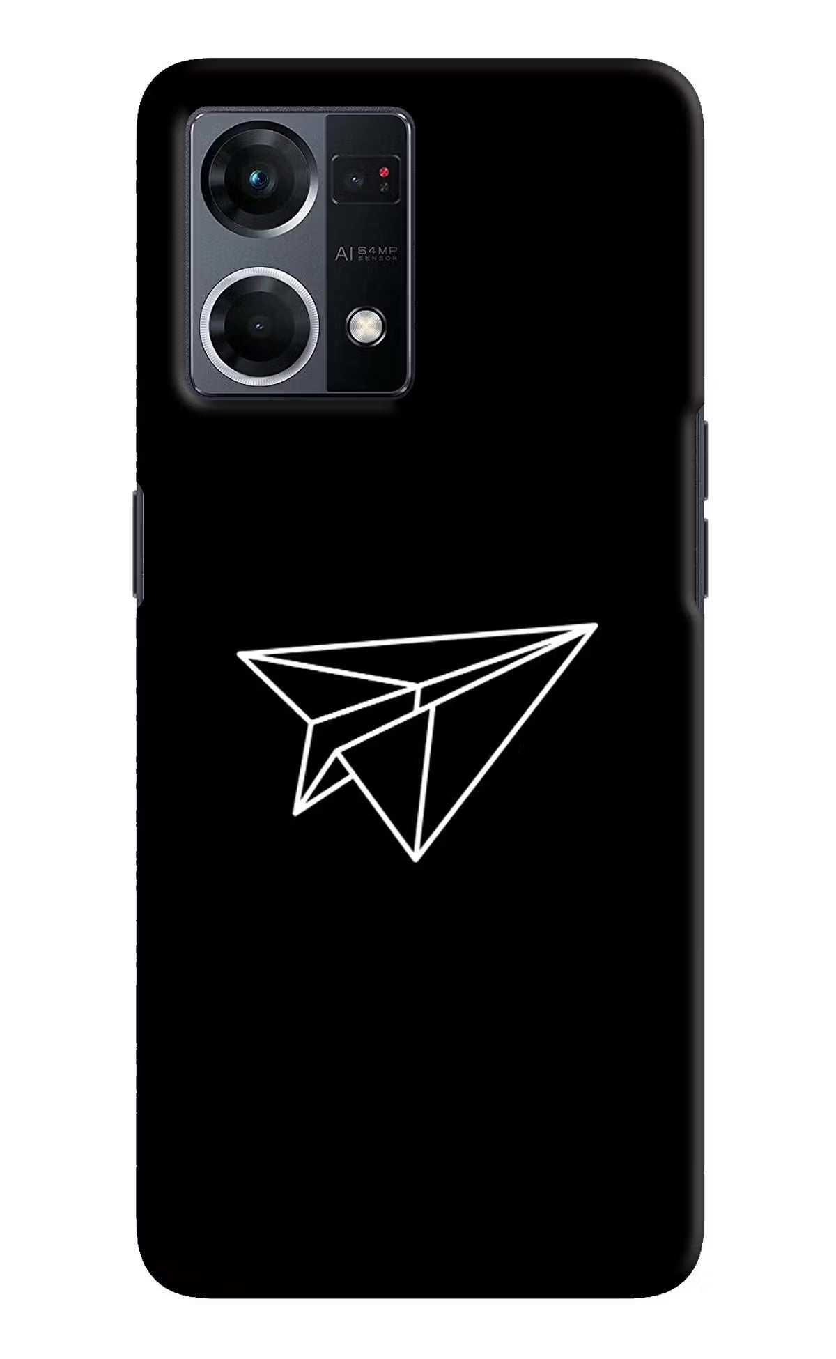 Paper Plane White Oppo F21 Pro 4G Hard Case Back Cover by Casekaro