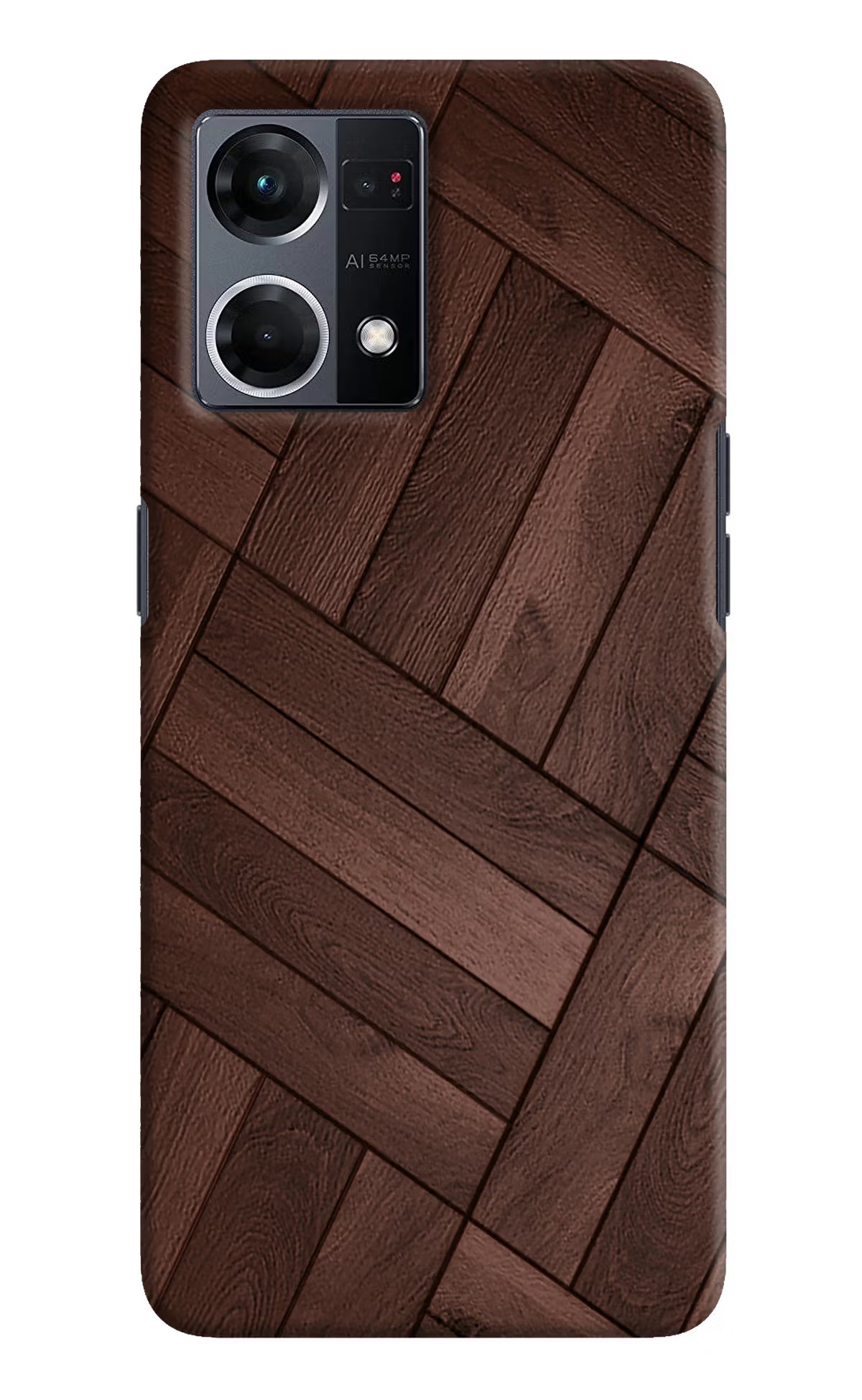 Wooden Texture Design Oppo F21 Pro 4G Hard Case Back Cover by Casekaro