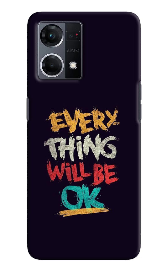 Everything Will Be Ok Oppo F21 Pro 4G Hard Case Back Cover by Casekaro