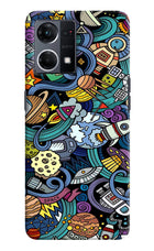 Space Abstract Oppo F21 Pro 4G Hard Case Back Cover by Casekaro