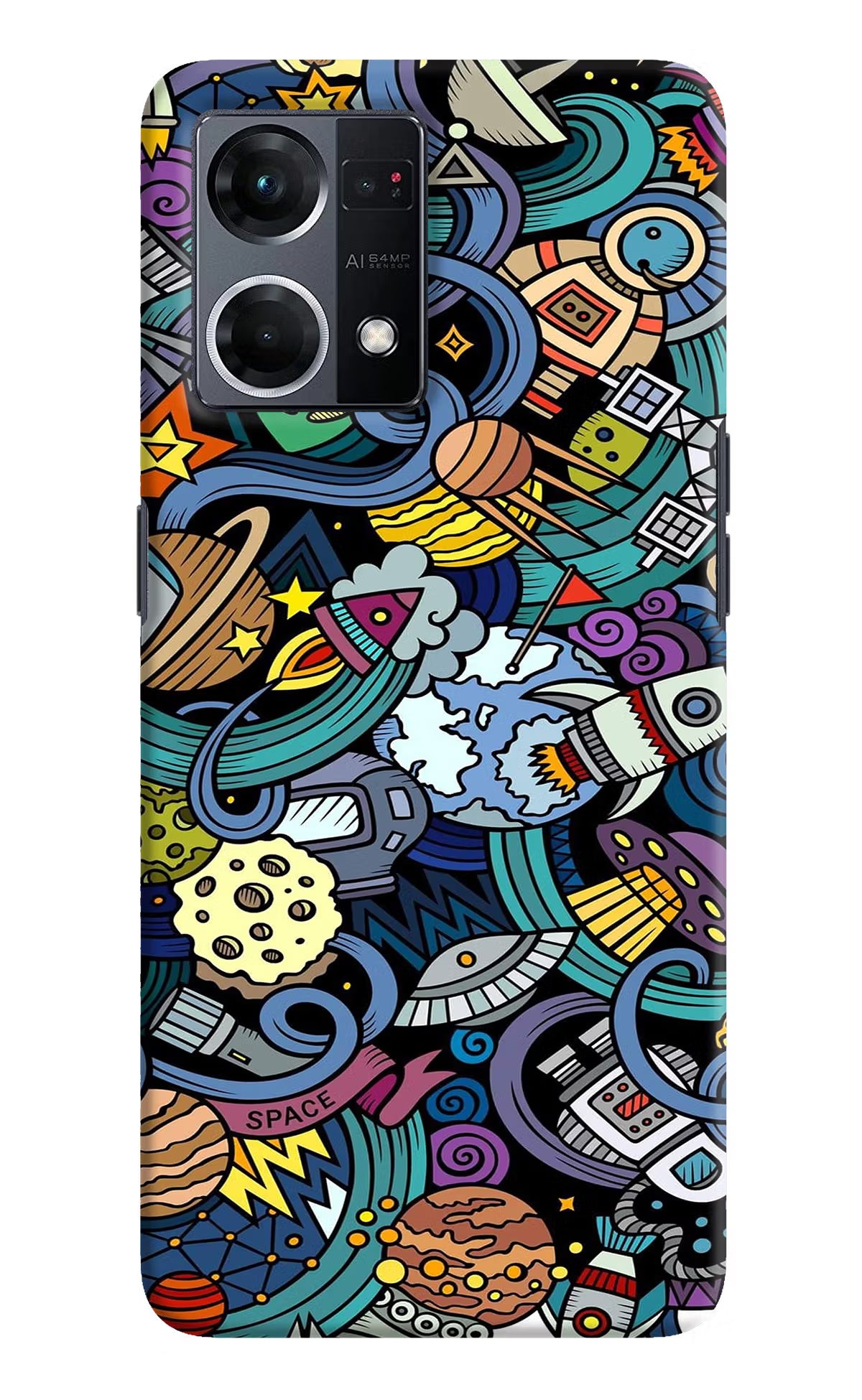 Space Abstract Oppo F21 Pro 4G Hard Case Back Cover by Casekaro