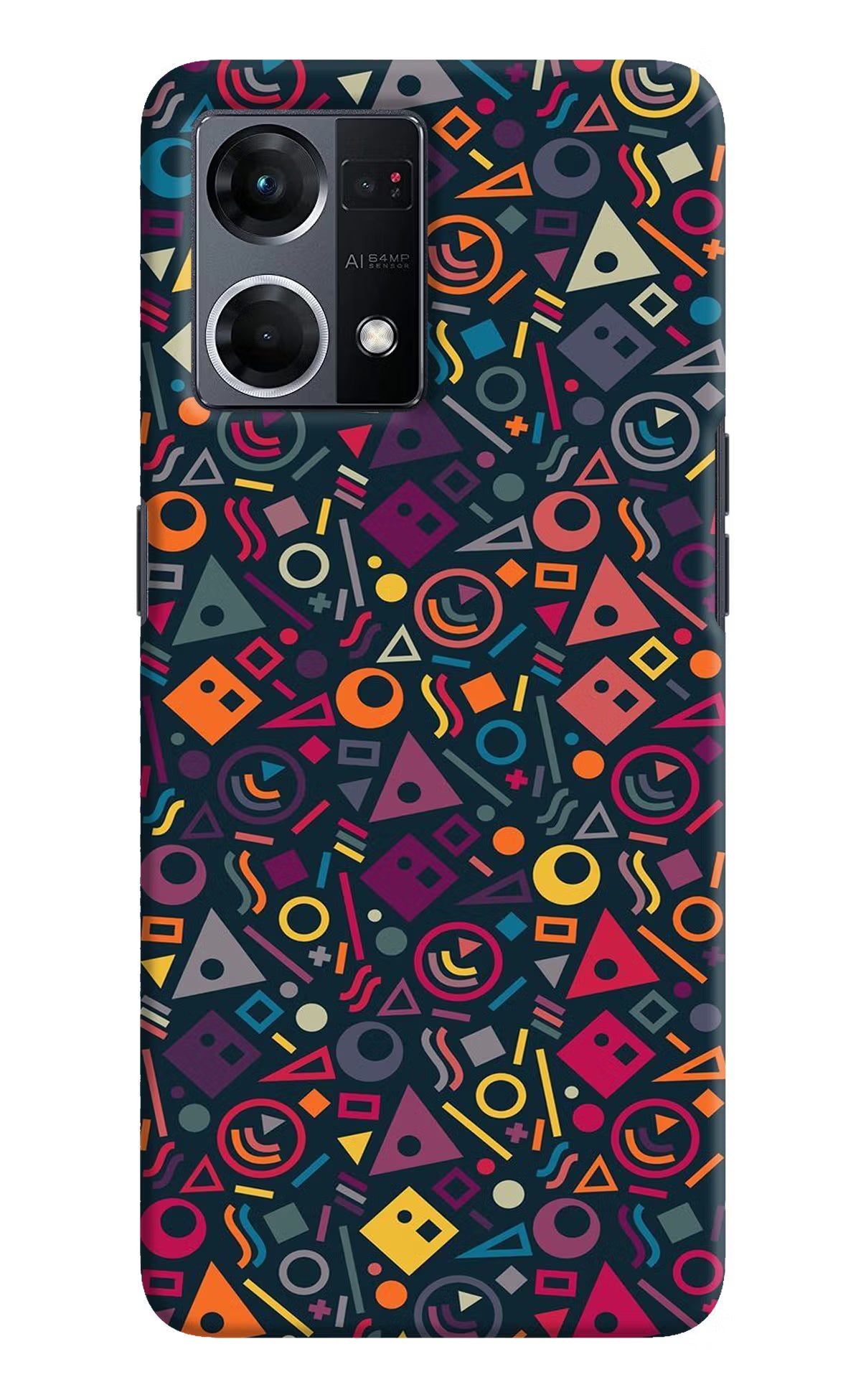 Geometric Abstract Oppo F21 Pro 4G Hard Case Back Cover by Casekaro