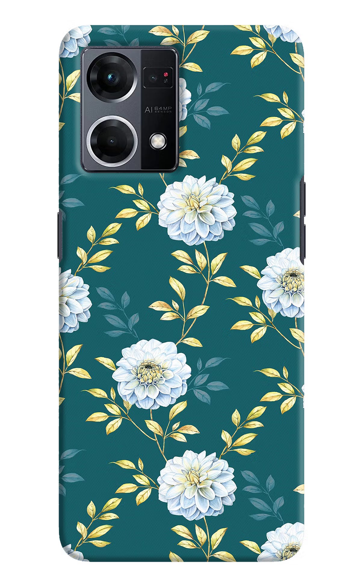 Flowers Oppo F21 Pro 4G Hard Case Back Cover by Casekaro