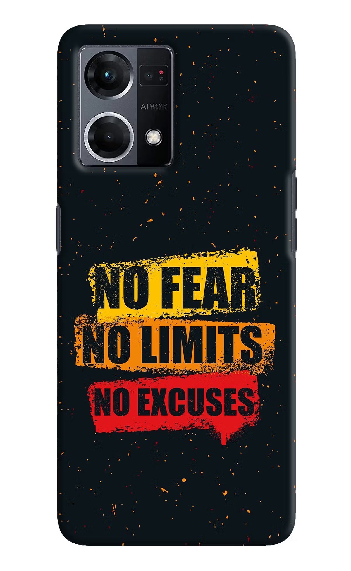 No Fear No Limits No Excuse Oppo F21 Pro 4G Hard Case Back Cover by Casekaro
