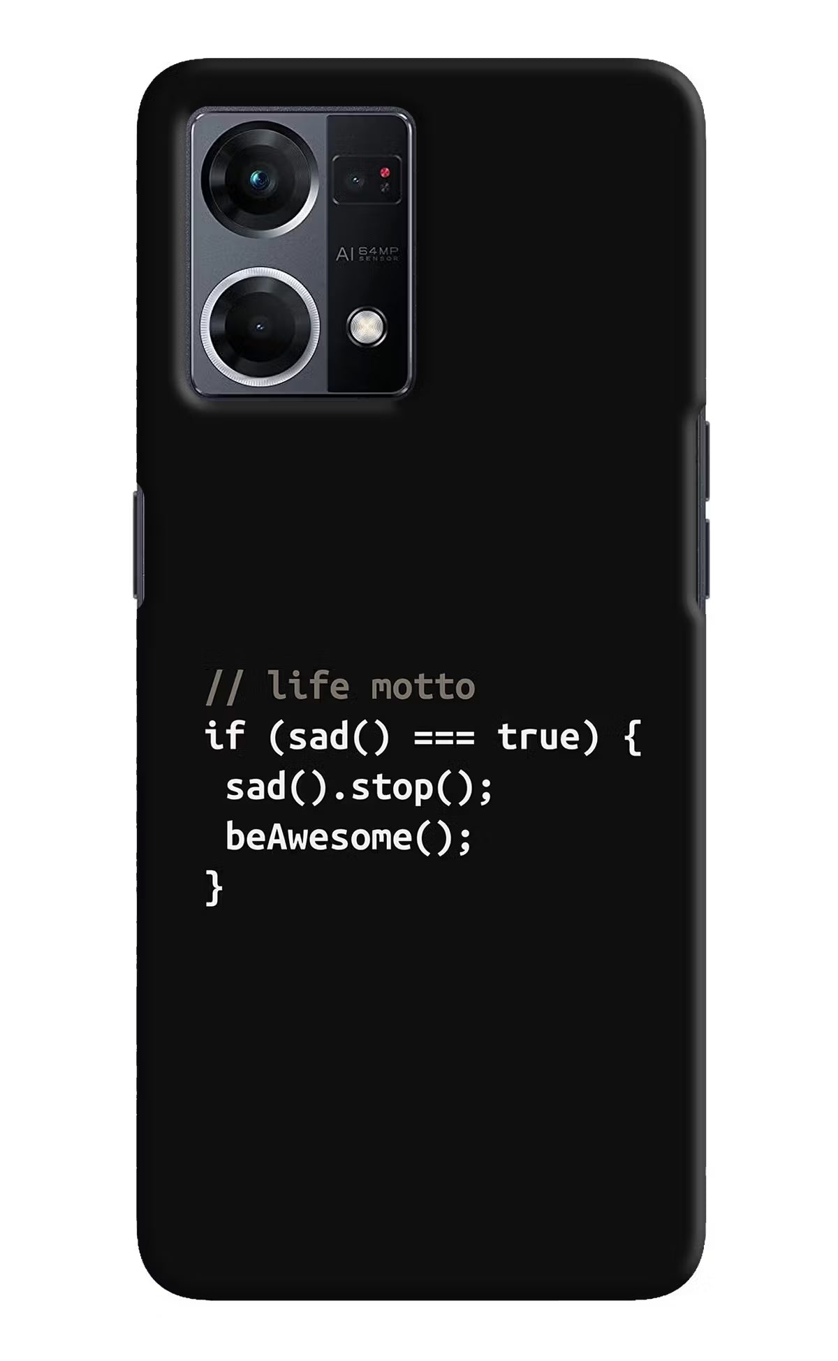 Life Motto Code Oppo F21 Pro 4G Hard Case Back Cover by Casekaro