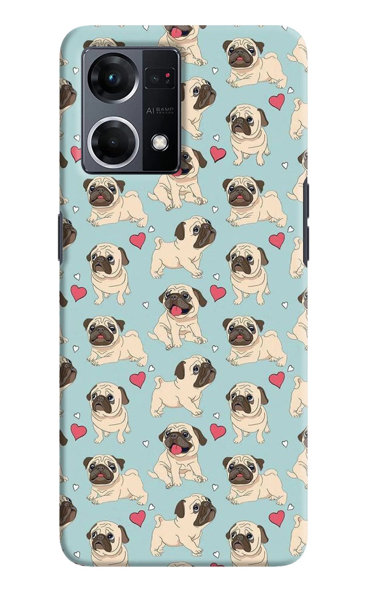 Pug Dog Oppo F21 Pro 4G Hard Case Back Cover by Casekaro