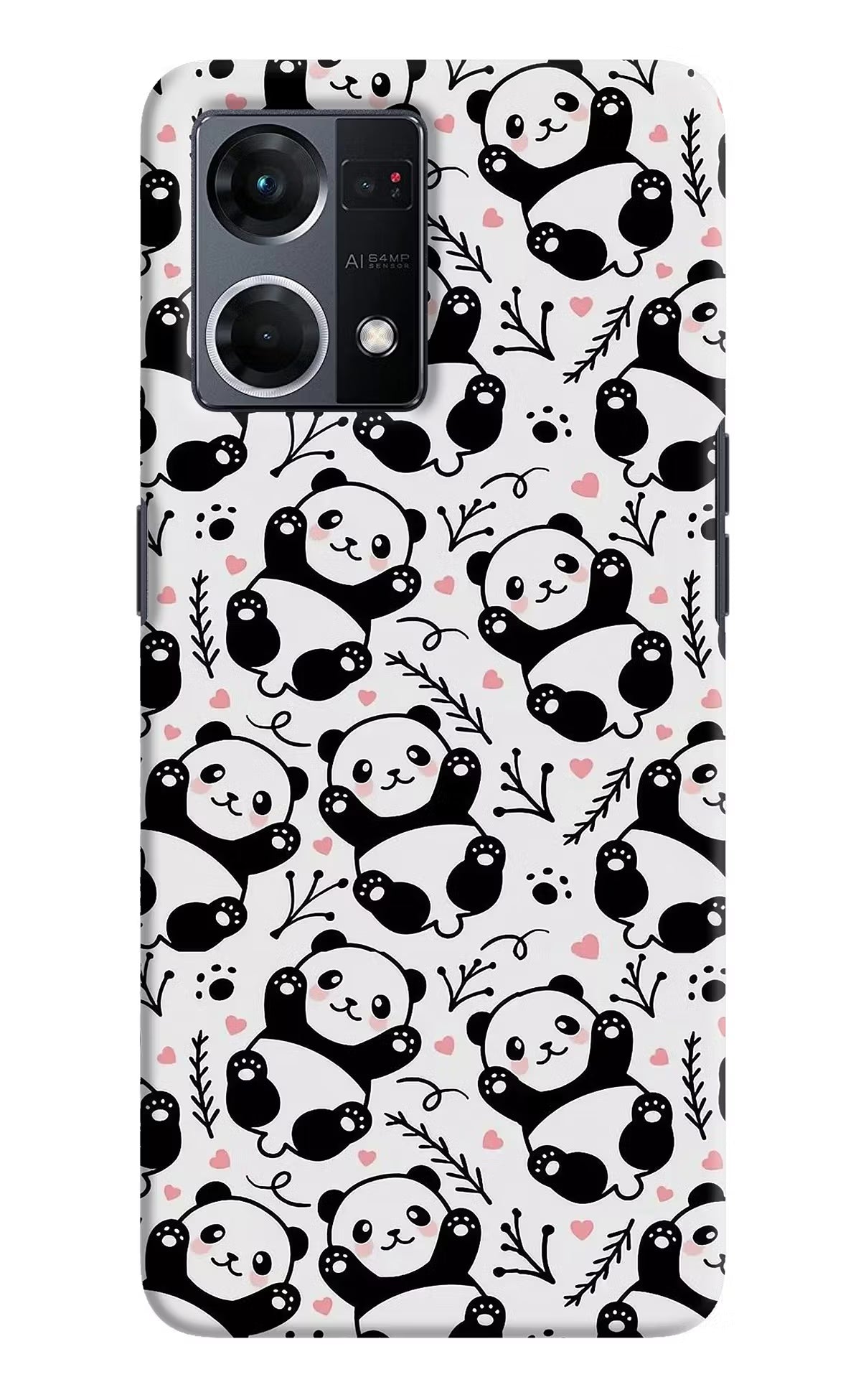 Cute Panda Oppo F21 Pro 4G Hard Case Back Cover by Casekaro