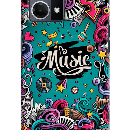 Music Graffiti Oppo F21 Pro 4G Hard Case Back Cover by Casekaro